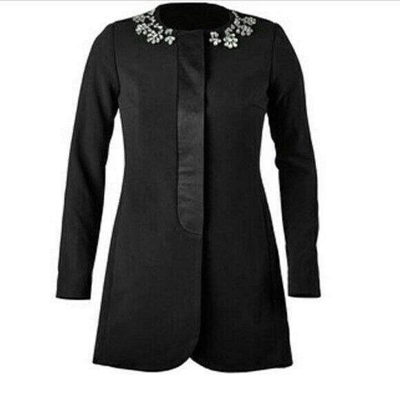 CAbi Black Embellished Symphony Coat Style #135 - Picture 1 of 8